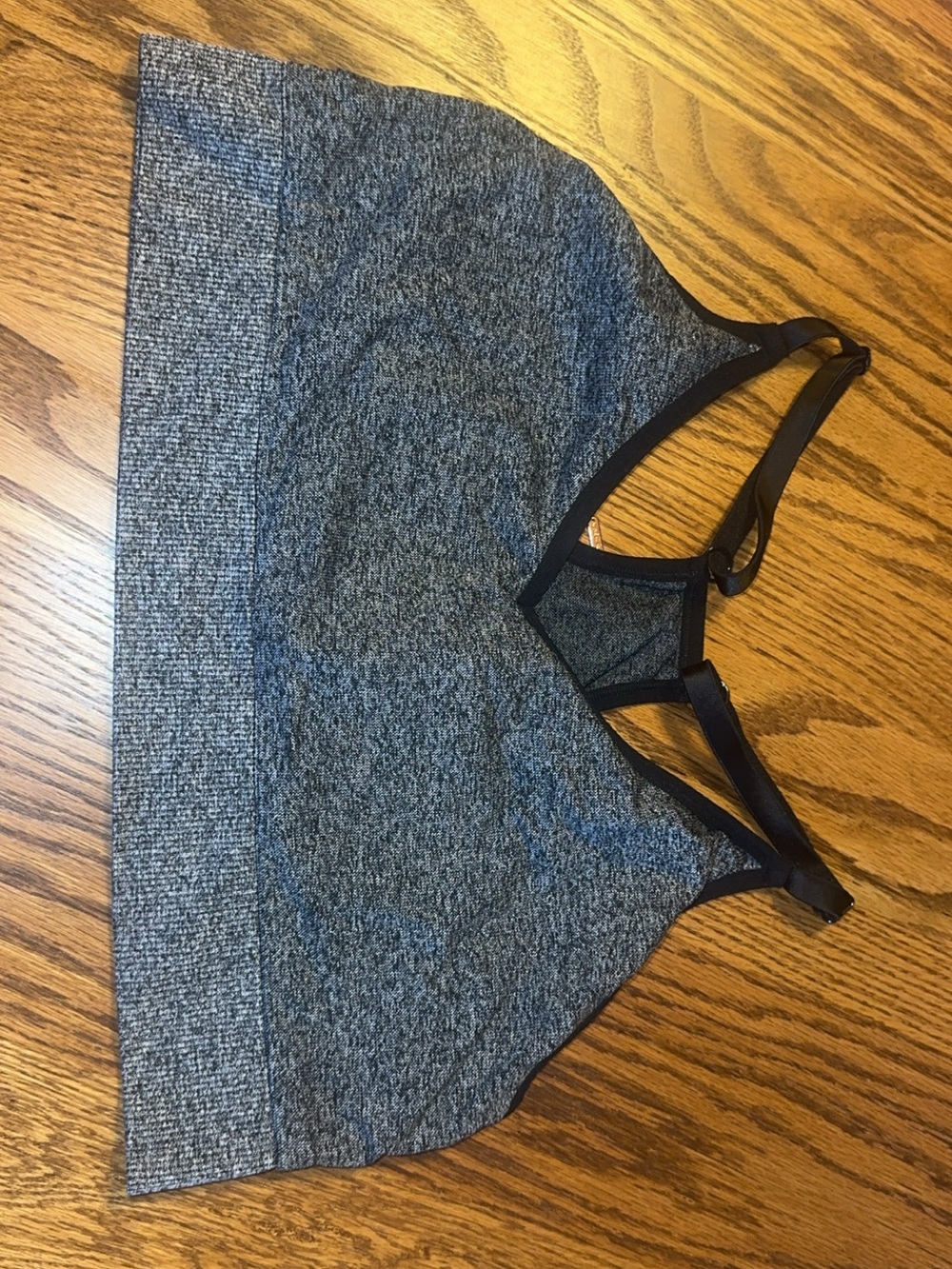 PINK Victoria's Secret Gray Heather Seamless Sports Bralette